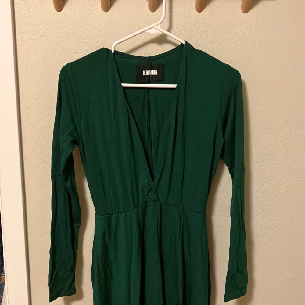 Forest green reformation Reyes dress